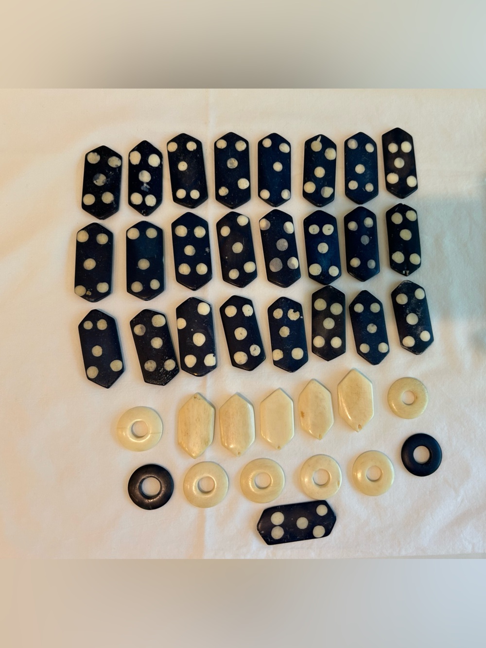 Lot of Vintage beads‎ possibly soapstone 38 Beads
